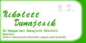 nikolett dunajcsik business card